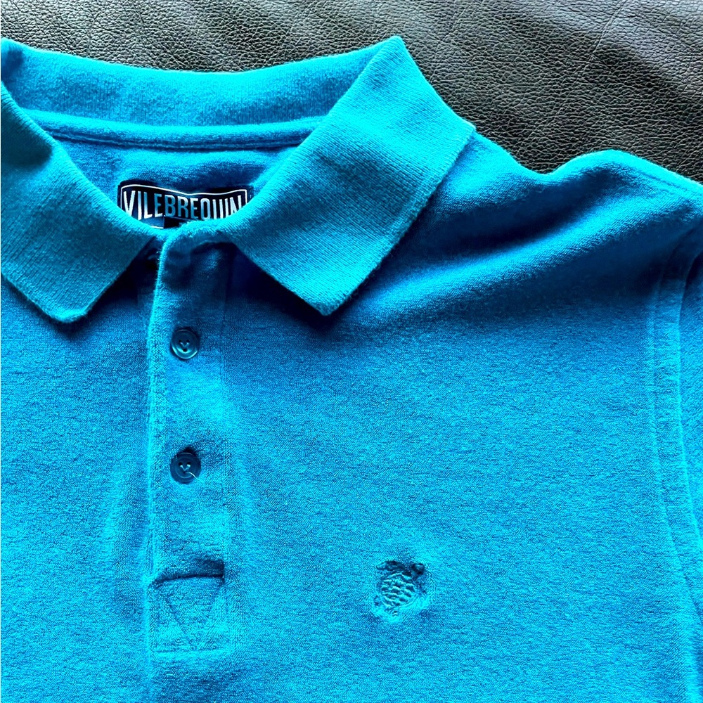 Vilebrequin Terry Cloth Polo Medium Turquoise